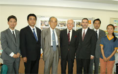 president noboru hayama of riso kagaku with nehoc directors stan and simon cohen