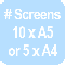 Number of screens available with supplied equipment