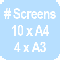 Number of screens available with supplied equipment