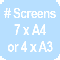 Number of screens available with supplied equipment